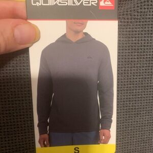 New Quiksilver Men's Charcoal Hooded Pullover Sweatshirt. Size S